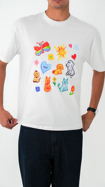Drawn with Love" T-Shirt - Astra - shop - eg