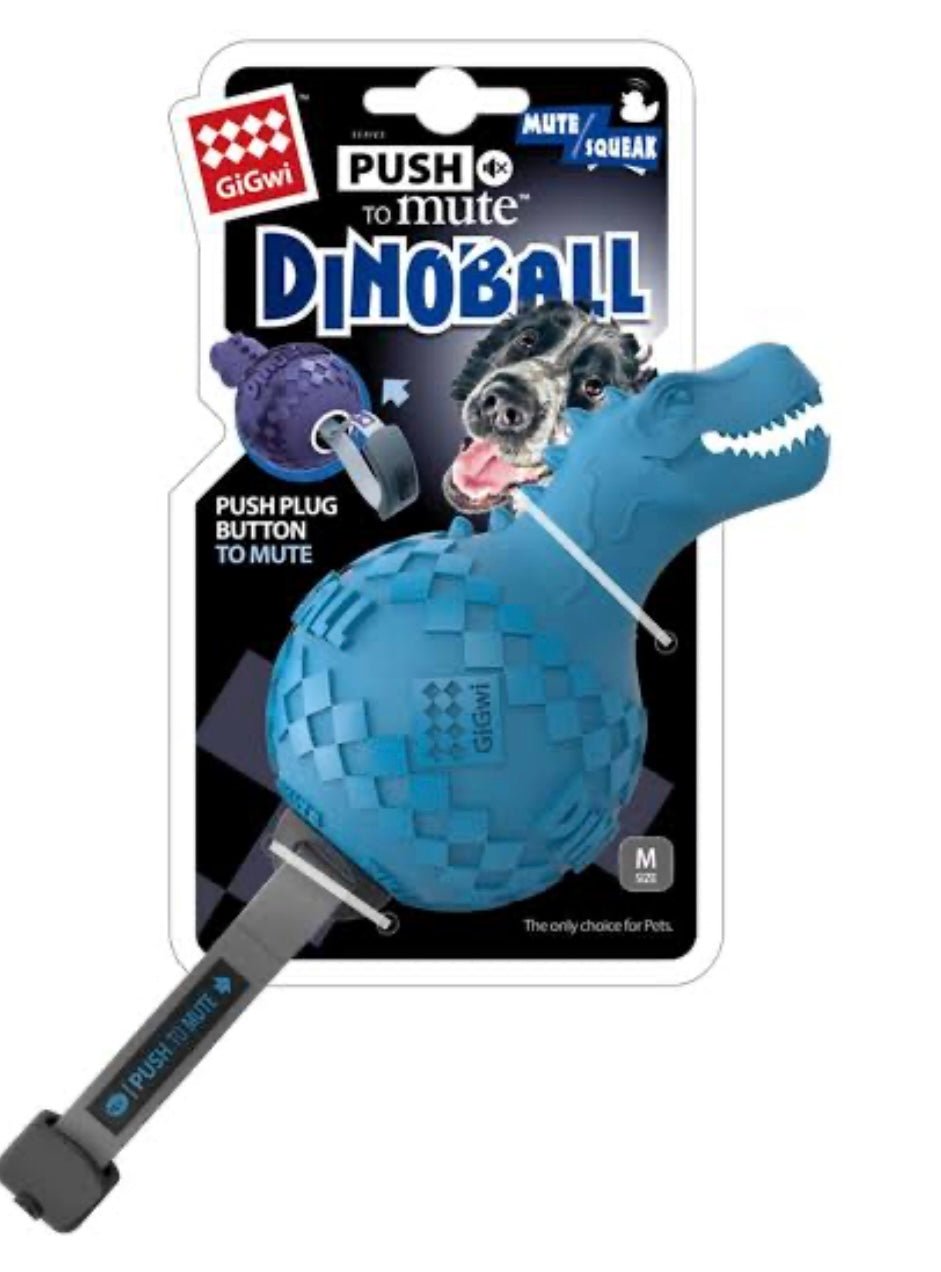 GiGwi Dinoball Push to mute - Blue - Astra - shop - eg