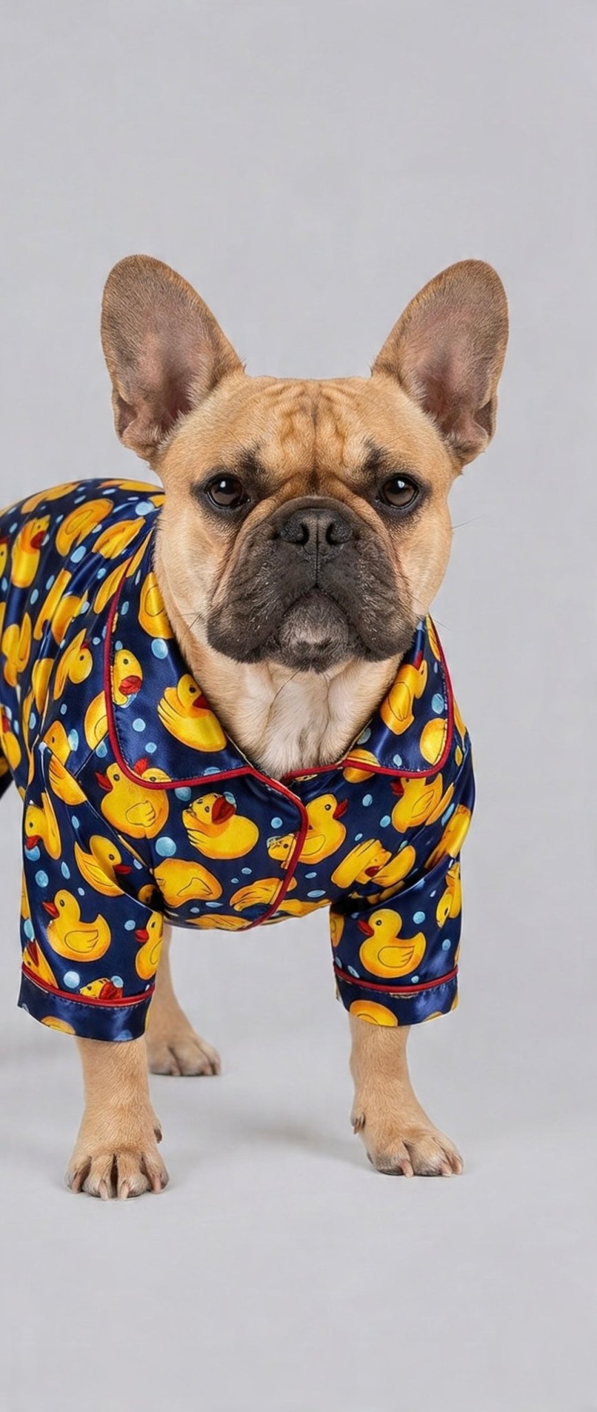 Quack Print Satin Dog Pajama Shirt - Astra - shop - eg